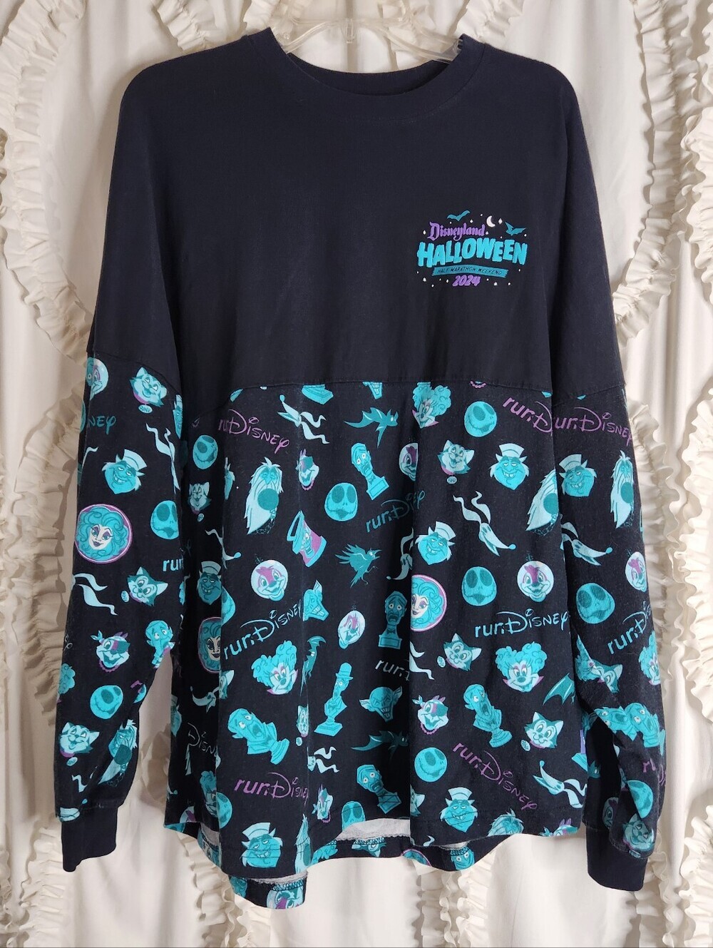 Disney 2024 Run Disney Magic Key Disneyland Halloween Marathon Spirit Jersey XL